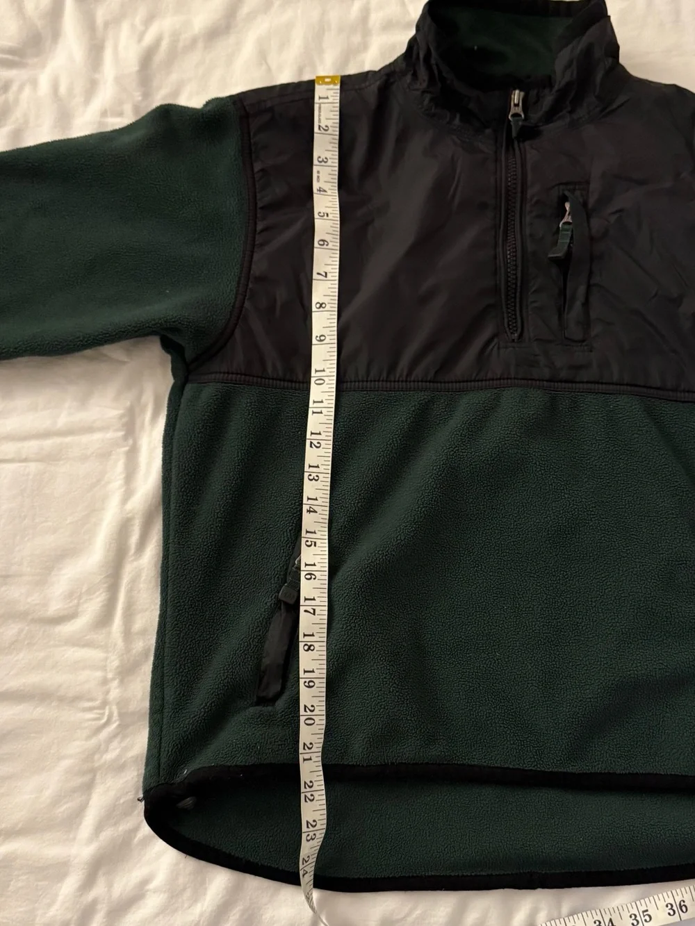 Vintage Y2K Gap Kids XL Forest Green Fleece Quarter Zip Pullover Jacket Gorpcore